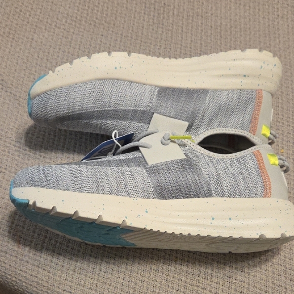 Hey Dude Gray and Blue Women's Sneakers - Picture 2 of 3